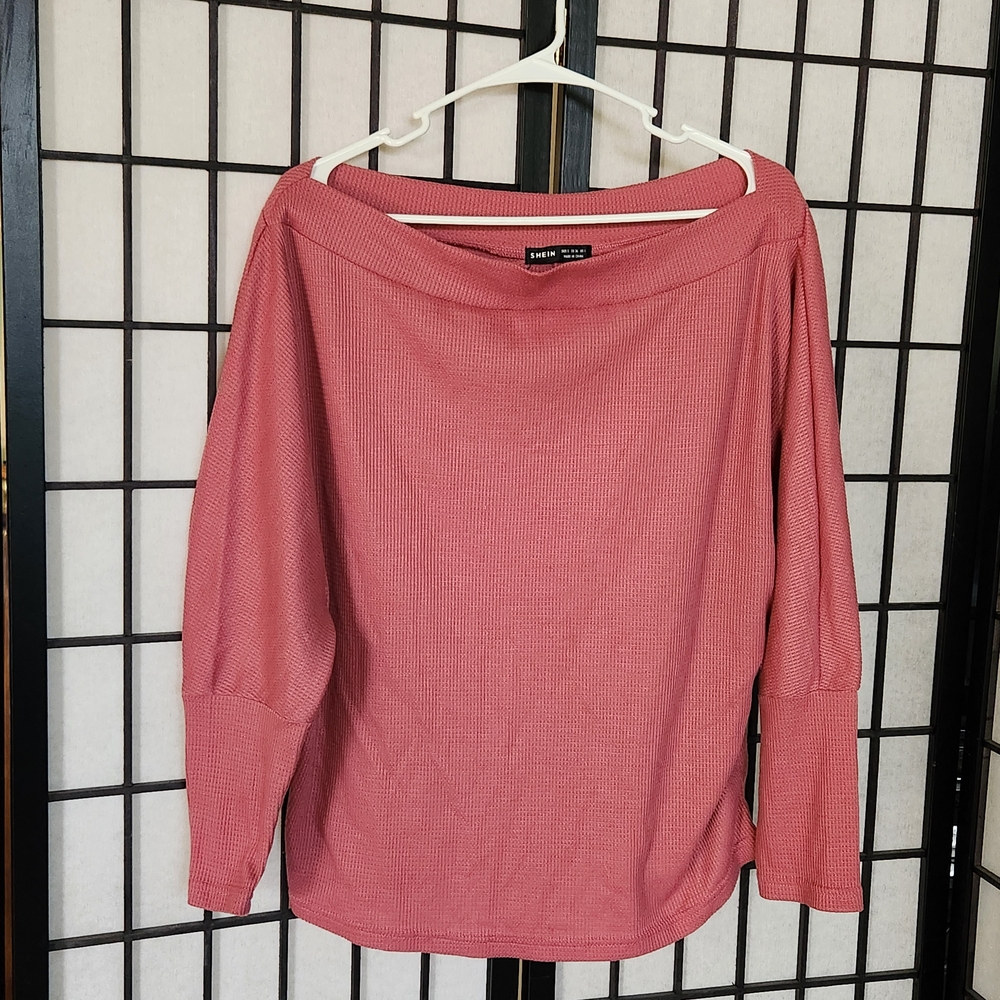 SHEIN Women's Pink Small Off-Shoulder Blouse Soft